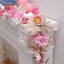 <cosyh>Artificial 71 Inch Floral Garland with Pink Flowers and Autumn Pumpkins for Home