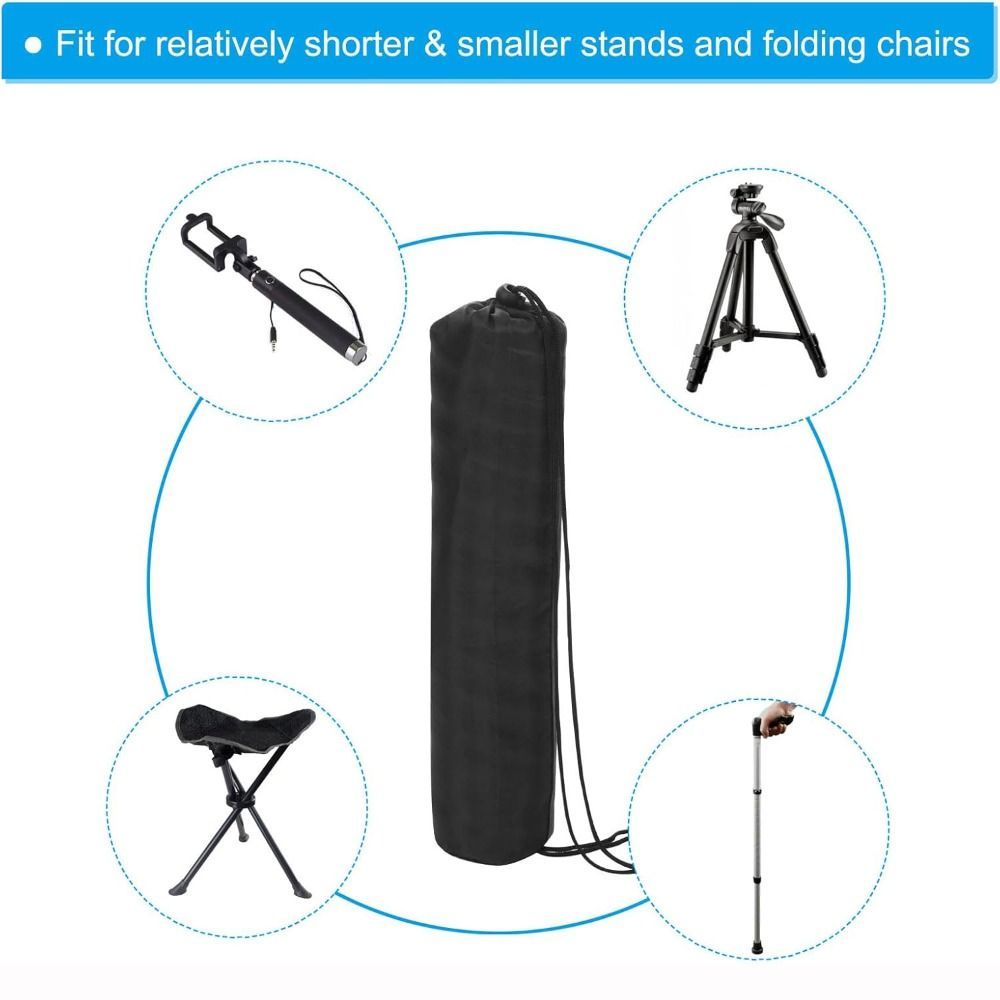 Túi Monopod FEDAOG, Túi ba chân bằng vải đen, Túi đựng đồ di động có thể gập lại tại nhà