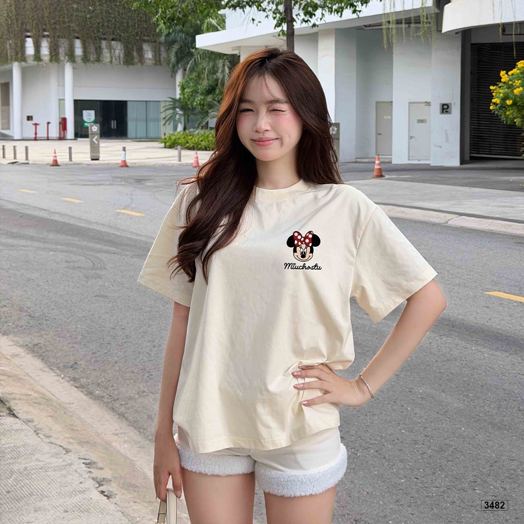 （Giao hàng 24h）Angela Áo thun nữ form boxy kitty đáng yêu