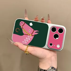 Ốp lưng iPhone 16promax15141312 ngựa phối màu cá tính, vỏ bảo vệ cao cấp miễn ship