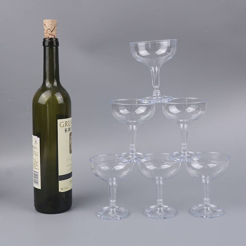 CMinYP 6 Chiếc Acrylic Champagne Ly Tiệc Cô Dâu Tặng Tiệc Cưới Acrylic Cốc Rượu Trang Trí Đám Cưới Vinh Quang