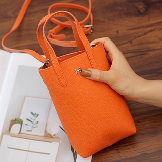 Túi đựng điện thoại di động da bò phong cách mới dành cho nữ Túi Messenger thời trang đơn giản