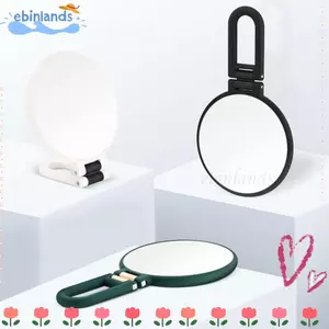 Gương cầm tay phóng đại EBINLANDS, Gương mỹ phẩm chức năng đứng 2X / 5X / 10X, Gương cầm tay chải lông hai mặt có thể gập lại di động Du lịch