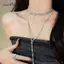 AqToCna Thời Trang sel Lấp Lánh Kim Cương Nelace Cho Bé Gái Ne Xương Đòn Dây Xích Dành Cho Nữ Kim Cương Giả Phụ Kiện Quà Tặng AqToCna