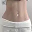 Mặt dây chuyền hình trái tim bướm thời trang bằng thép không gỉ Nút bụng xuyên nhẫn dành cho nữ Cô gái Phụ kiện trang sức cơ thể gợi cảm Quà tặng [Mina]