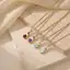 Shuling Sang Trọng Giọt Nước Đôi Màu Zircon Vòng Cổ Mạ Vàng 18K Đa Năng Tháng Mười Hai Sinh Trang Sức