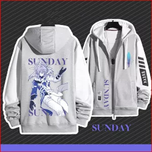 YB1 Honkai Star Rail Sunday Áo Hoodie vẽ tay tuyệt vời được cá nhân hóa Full Zip Jacket BY1