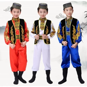 💕Chỗ💕 Trẻ Em Ấn Độ Dân Tộc Trang Phục Quần Áo Bé Trai 3-12 Tuổi Mới Lạ Halloween Liên Hợp Quốc