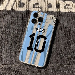 Ốp điện thoại hợp thời trang Bóng đá hợp thời trang Không. 10 sọc Thích hợp cho iPhone 11promax 12pro 13pro 14pro 12 13 14 15 16 pro max 17promax 15promax Ốp lưng trong suốt chống sốc