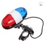 6 đèn LED 4 âm thanh còi xe đạp cảnh sát có đèn hậu - Chuông an toàn nhấp nháy cho xe đạp