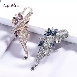 AqToCna 1 Người Phụ Nữ Thanh Lịch Pha Lê Thổ Cẩm Chân Trang Sức Thời Trang Quần Áo Phụ Kiện Quà Tặng AqToCna