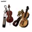 Móc khóa nhạc cụ SMILE, Móc khóa Violin & Cello sáng tạo bền bỉ, Mặt dây chuyền túi thủ công bằng da PU dành cho bạn bè cổ điển nhỏ