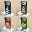 Fox Cat Silicone Bracket Tech Fabric Leather Phone Case cho iPhone 17 Pro Max 16 15 Pro Vỏ bảo vệ chống sốc