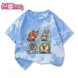 Zootopia họa tiết hoạt hình giả thêu in unisex đa năng buộc dây trẻ em hàng đầu
