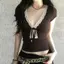Hot Girl Pure Desire Ren khâu màu tương phản Áo thun cổ chữ V có dây cổ chữ V Retro Slimmer Look Top