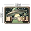 CIFbuy Retro UFO Kim Loại Nghệ Thuật Treo Tường Vũ Trụ Tín Hiệu 8x12 Inch Cho Thanh