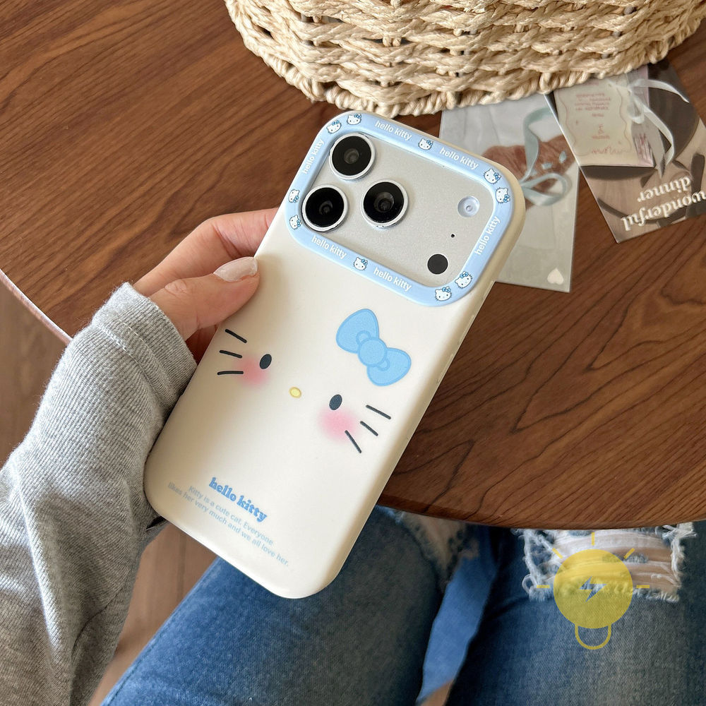 Phone Case For iPhone 17 Pro Max 16 15 TPU Butterfly Bowknot Kitty Expression Soft Aesthetic Korean Cute