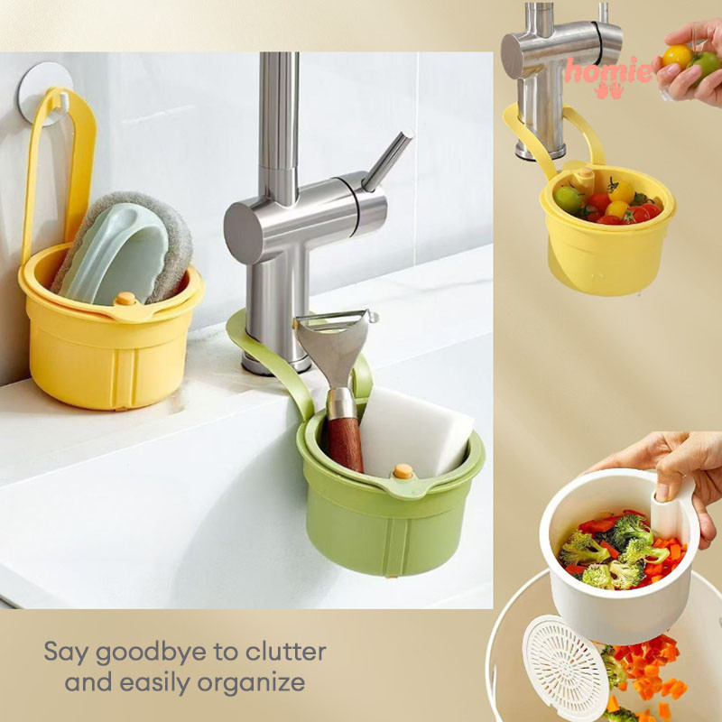 Rổ lọc rác treo bồn rửa chén, lọc cặn thức ăn, bộ lọc nhà bếp sáng tạo.
