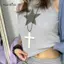 AqToCna 2025 Mới Thoáng Mát Punk Gothic Gỗ Chữ Thập Mặt Dây Nelace Cho Nữ Vintage Trắng Hip Hop Y2k Nelace Dự Tiệc Trang Sức Quà Tặng AqToCna