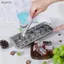 Khay làm đá viên bằng thép không gỉ cho tủ đông, Khay đá kim loại có cần gạt, Khay làm đá lấy cảm hứng từ cổ điển VN