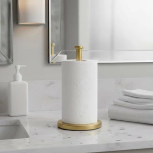 Giá đỡ cuộn nhà bếp bằng thép không gỉ một tay có trọng lượng Đế treo khăn giấy độc lập Thiết kế hiện đại cho phòng tắm