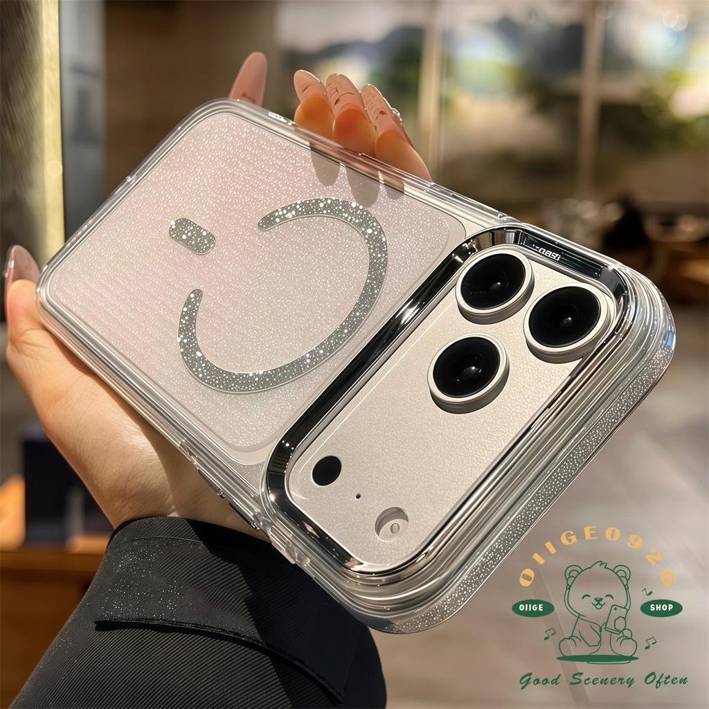 【 Ốp lưng iPhone17 】 Vỏ điện thoại thu hút từ tính lấp lánh chống rơi iPhone17 Pro Max 16 15 14 13 cho vỏ iPhone Vỏ mềm silicon TPU chống sốc
