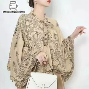 Tweeduj Mới Mỏng In Khăn Choàng Nữ Mùa Hè Chống Tia UV Đi Áo Choàng Nữ Poncho Mũi Bla VN