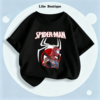 Áo Thun Bé Trai Spider-Man Marvel, Áo Ngắn Tay Cotton Mềm Thoáng, Thời Trang Siêu Nhân, Cho Bé 3-12 Tuổi