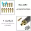 Bộ 16 mũi khoan Chuck Collet, Bộ mũi khoan 1 / 32 đến 1 / 8 inch với 11 chiếc Collet bằng đồng thau, 3 chiếc Chuck, 2 chiếc cờ lê