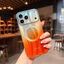 Ốp điện thoại từ tính gradient đầy màu sắc cho iPhone 17 Pro Max 14 15 16 pro max Bảo vệ ống kính chống rơi Vỏ cứng bảo vệ điện thoại