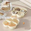 Khay Đựng Bánh Kẹo Có Nắp Đậy Chia Ngăn, Hộp Đựng Mứt Tết Hình Hoa Sang Trọng, Khay Đựng Hạt Trái Cây Decor Phòng Khách