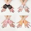 Găng Tay Kim Cương Giả VVDZA, Trang Trí Sáng Bóng Fishnet Thiết Kế Găng Tay Ngón, Găng Tay Nữ Găng Tay Cosplay Phong Cách Gợi Cảm Găng Tay Ngắn Khiêu Vũ Hiệu Suất