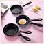JRP Chảo Chiên Mini Inox Ngăn Ngừa Sti Nồi Cảm Ứng Tròn Bữa Sáng Chiên Nhỏ Chảo Trứng Có Tay Cầm Dài Tiện Ích Nhà Bếp JRP