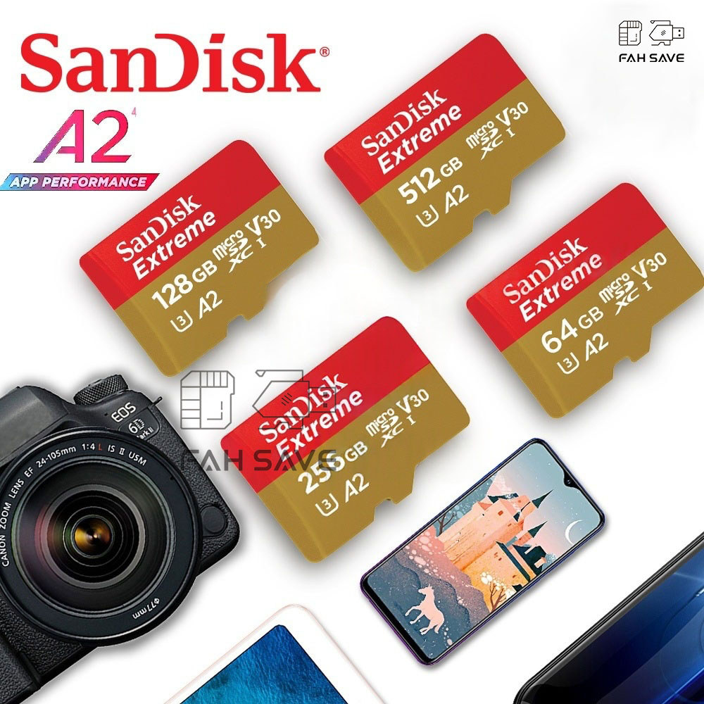 Thẻ Nhớ MicroSDXC SanDisk Extreme V30 A2 64GB - 128GB - 256GB - 512GB - 1 TB