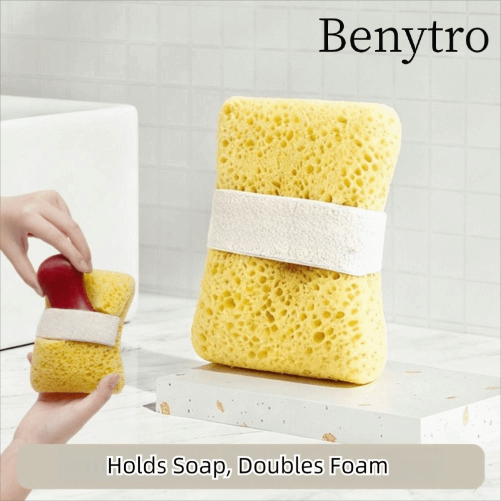 Bọt biển tắm BENYTRO, Máy chà sàn cơ thể đa năng không có sợi rời, Kết cấu siêu mềm bền bỉ Công cụ tạo bọt tắm tạo bọt phong phú Phụ kiện tắm