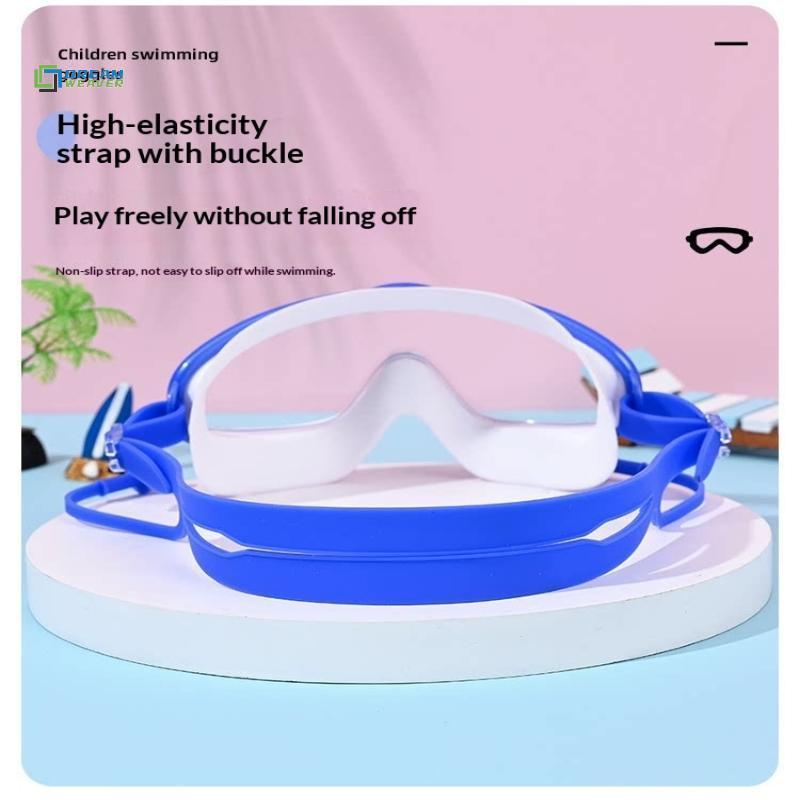 [Dream Weaver] Kính bơi trẻ em Khung lớn chống tia cực tím Chống sương mù và nút tai cho thể thao dưới nước mới