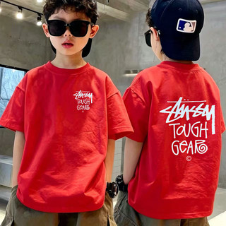 Áo Thun Trẻ Em Unisex In Chữ Thời Trang, Cotton Mềm, Áo Ngắn Tay, Phù Hợp Đi Học & Chơi, Cho Bé 3-12 Tuổi