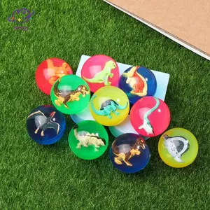 HFTOY 5 Đồ Chơi Bóng Bouncy Có Bên Trong Búp Bê Mini Đường Kính 42mm Trẻ Em Tiệc Sinh Nhật Ủng Hộ Quà Tặng Cho Khách Bóng Bó Cao Su ~