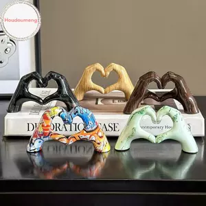 Hodou Sáng Tạo Graffiti Nhựa Tay Trái Tim Cử Chỉ Tượng Trang Trí Nhà Cửa Bắc Âu Hình Trái Tim Tượng Dành Cho Bạn Gái Quà Tặng Ngày Lễ Tình Nhân VN