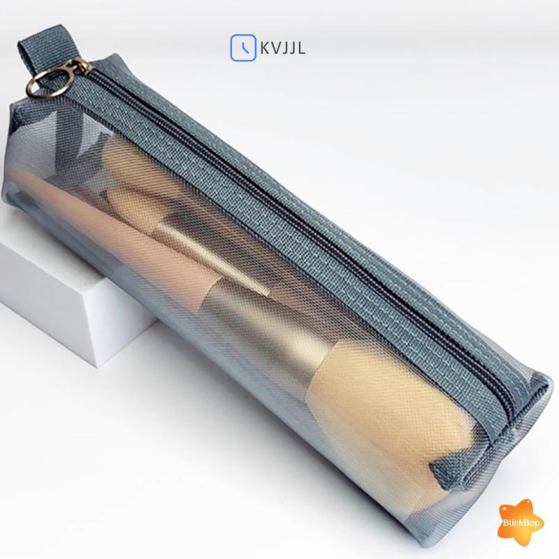 [KvJJL-t] Túi đựng đồ trang điểm Lipsti Bàn chải trang điểm Túi đựng bút chì lưới trong suốt dành cho học sinh Ins Hộp đựng mỹ phẩm du lịch dành cho nữ mới