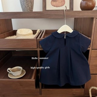 Phong Cách Nhật Bản Preppy Phong Cách Bé Gái jk Nơ Dễ Thương Đồng Phục Tay Ngắn Công Chúa Váy Cô Gái Búp Bê Cổ Đầm