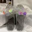 Phong Cách Hàn Quốc Thạch Nữ Mặc Bên Ngoài Thời Trang Dép Nữ Pha Lê Trong Suốt Baotou Sequin Dép Dép SU7C
