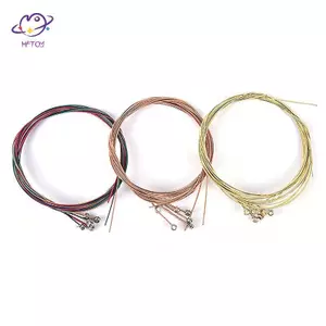 HFTOY 6 Cái / bộ Dây Đàn Guitar Acoustic Đa Năng Dây Thép Lục Giác Cho Nhạc Cụ Dây Đàn Guitar Phần Đàn Guitar ~
