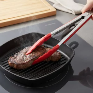 2 Miếng Kẹp Chống Trơn Trượt Chống Trơn Trượt Kẹp Thép Không Gỉ Dài Dễ Dàng Vệ Sinh Cho Bbq, Nướng, Nướng Bánh
