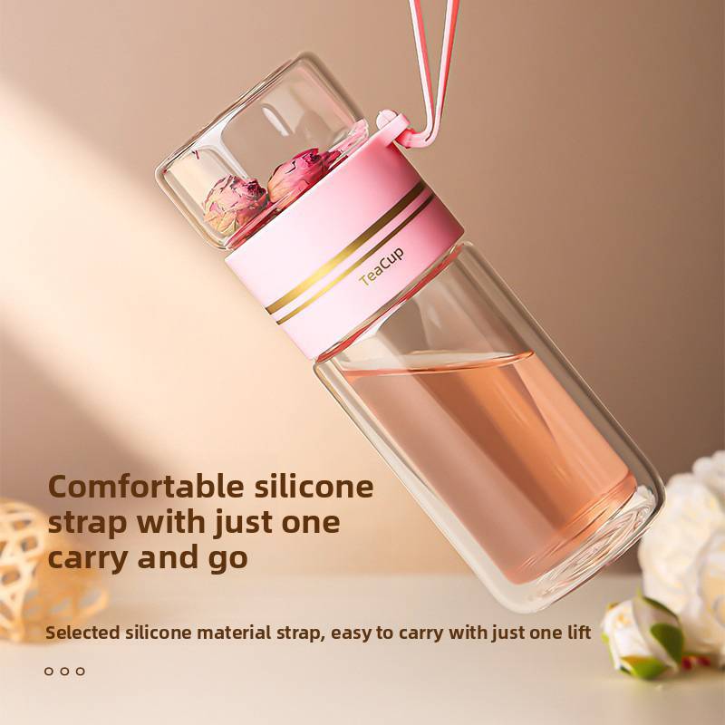 GOAY Trà Thủy Tinh Borosilicate Cao Có Bộ Lọc Thủy Tinh Cốc Tách Trà Kính Cách Nhiệt Hai Lớp Quà Tặng Kinh Doanh VN