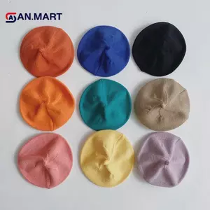 AN.MART Thời Trang Dễ Thương Cho Bé Mũ Nồi Dệt Kim Màu Trơn Trẻ Em Mũ Ấm Áp Thu Đông Mũ Cho Trẻ Em Ngoài Trời Bonnet Phụ Kiện Quà Tặng VN