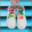 Dây giày màu cầu vồng tròn nhiều màu cho sneaker, dây buộc giày vui nhộn erkenai