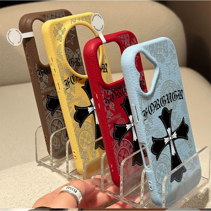 Ốp lưng iPhone họa tiết Chrome Hearts Họa tiết da mềm chống sốc cao cấp - iP X/XS/11/12/13/14/15/16/17/Plus/Pro/Max/Air