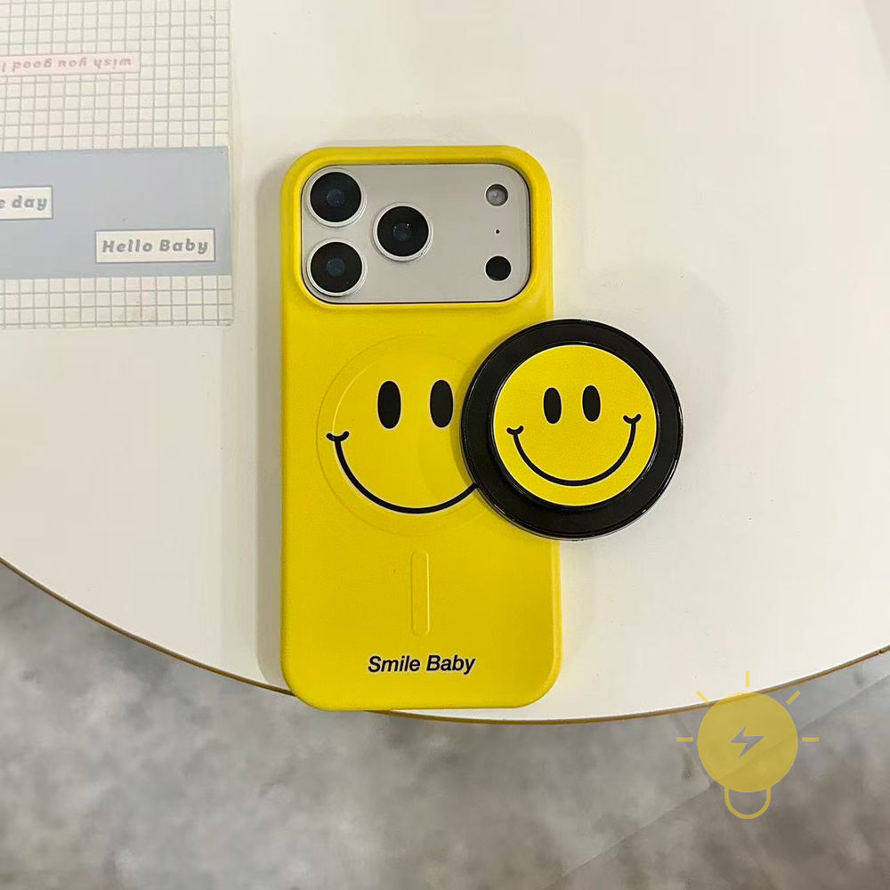Phone Case For iPhone 17 Pro Max 16 15 PC with Griptok Magnetic Expression Hard Aesthetic Korean Cute