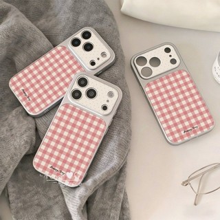 Đơn Giản Màu Hồng Trắng Sọc Điện Thoại Trường Hợp For iPhone 17 16 15 14 13 12 11 Pro Max X Xr Xs Max